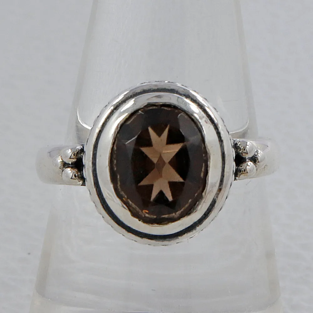 Natural Amethyst Sterling Silver Designer Ring