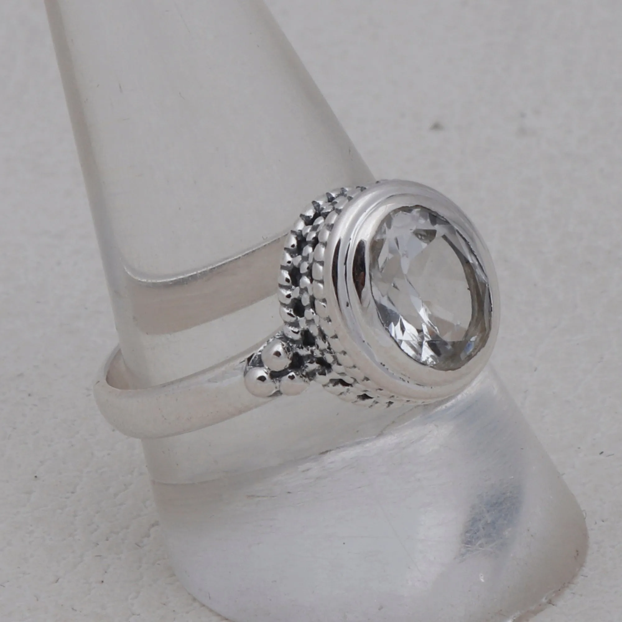 Natural Amethyst Sterling Silver Designer Ring