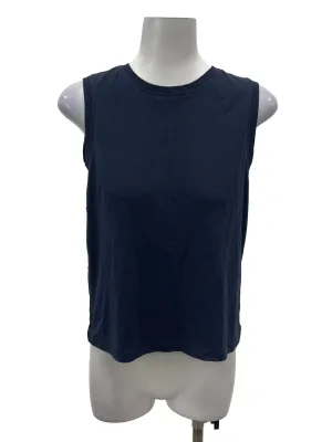 Navy Blue Roundneck Sleeveless Tank OSN