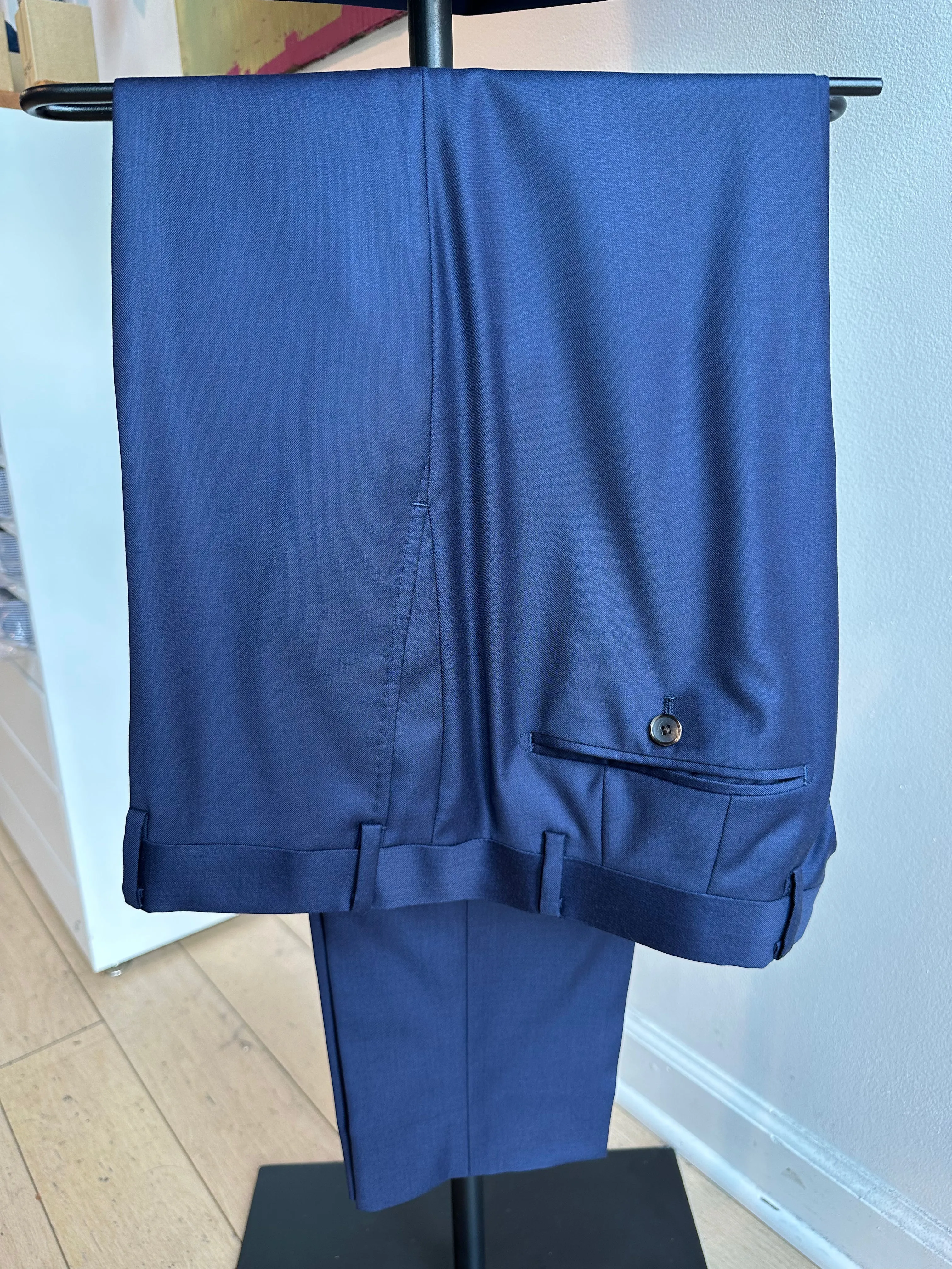 Navy Sharkskin Luxury Suit