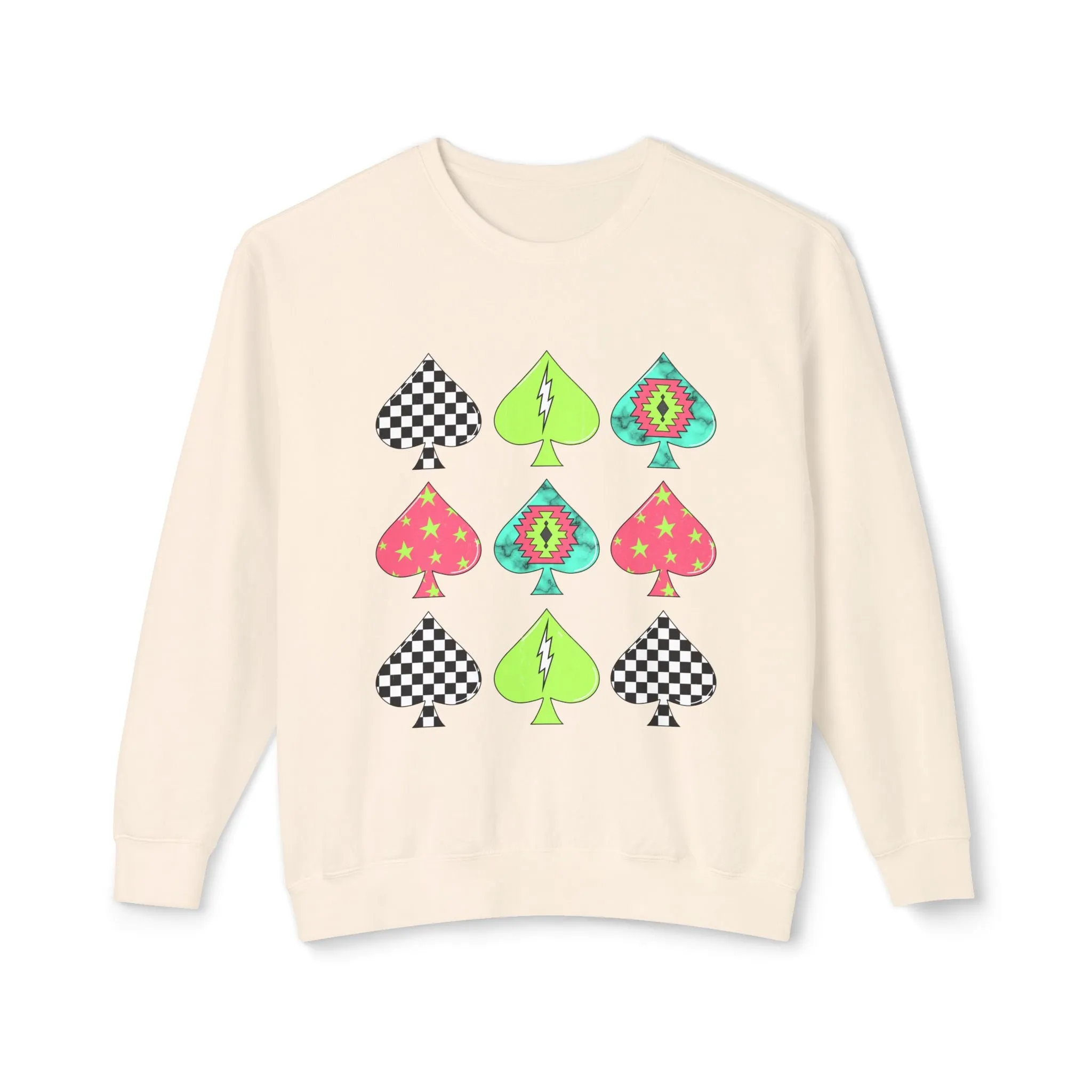 Neon Spades sweatshirt