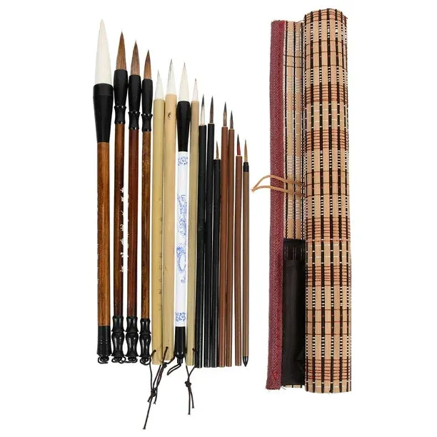 NEW 15Pcs Chinese Calligraphy Brush Writing Brush Painting Brush Chinese Ink Painting Brush