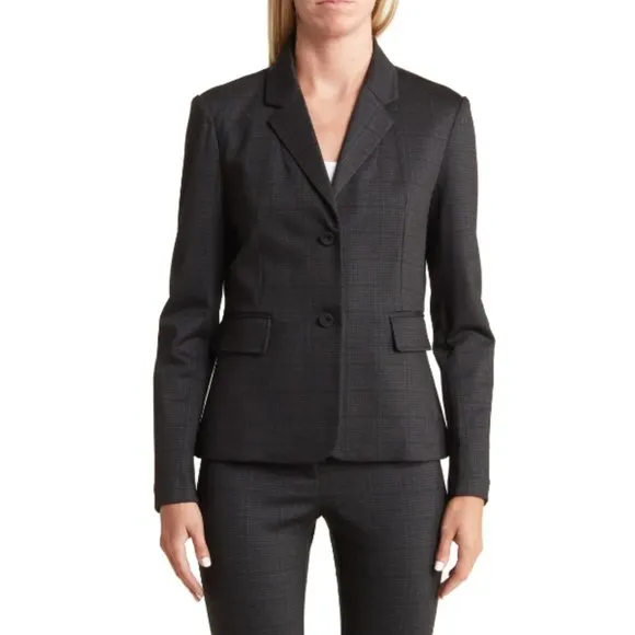 NEW Amanda &amp; Chelsea Plaid Two-Button Blazer Sz. 1X