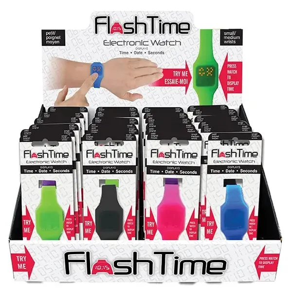 New Flash Time Mini Kids Watch! BLACK