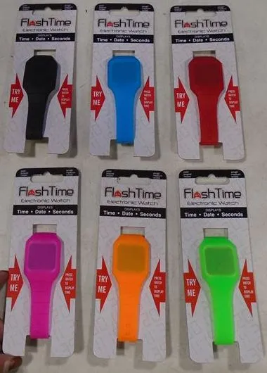 New Flash Time Mini Kids Watch! BLACK