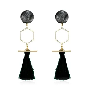 new gold tassel earrings