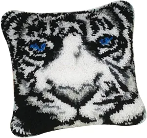 NEW NEWBEN DIY Tiger Latch Hook Kit Rug Making Crafts for Kids/Adults, Handmade Pillow Case Cushion Cover Rug Embroidery - Retails $55 