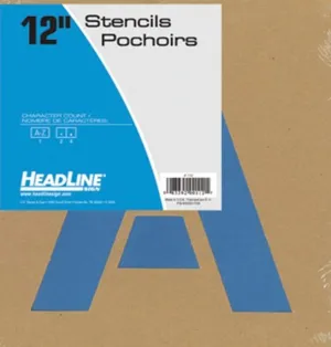 New Retails $29  Headline Sign 112 Stencil Set, 12-Inch Capital Letters A to Z
