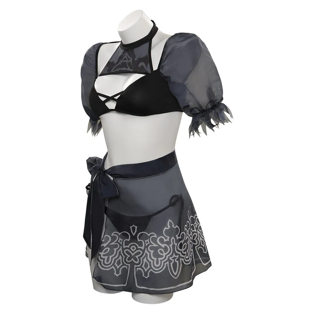 NieR:Automata YoRHa No.2 Sexy Bikini Swimsuit Outfits Halloween Carnival Party Suit