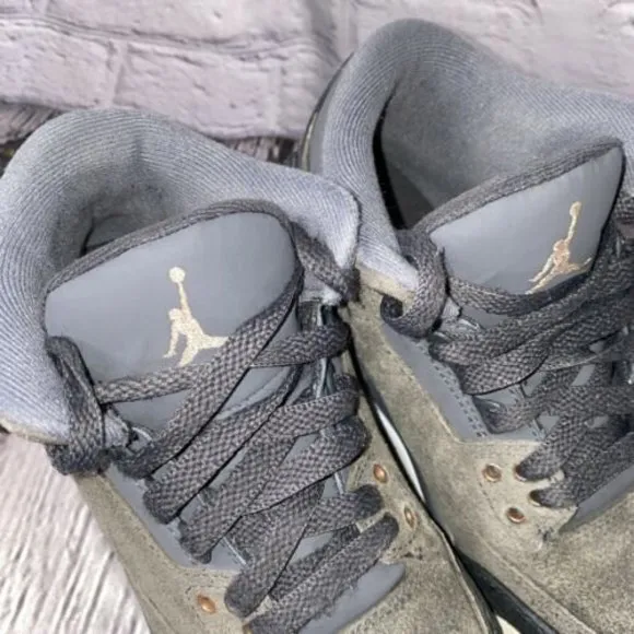 Nike Air Jordan 3 III Retro GG Sz 4Y Youth Anthracite Grey Bronze 441140-035