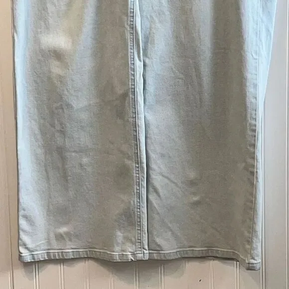 Nina Parker Trendy Plus Size High-Waist Wide-Leg Jeans Blue Size 16W