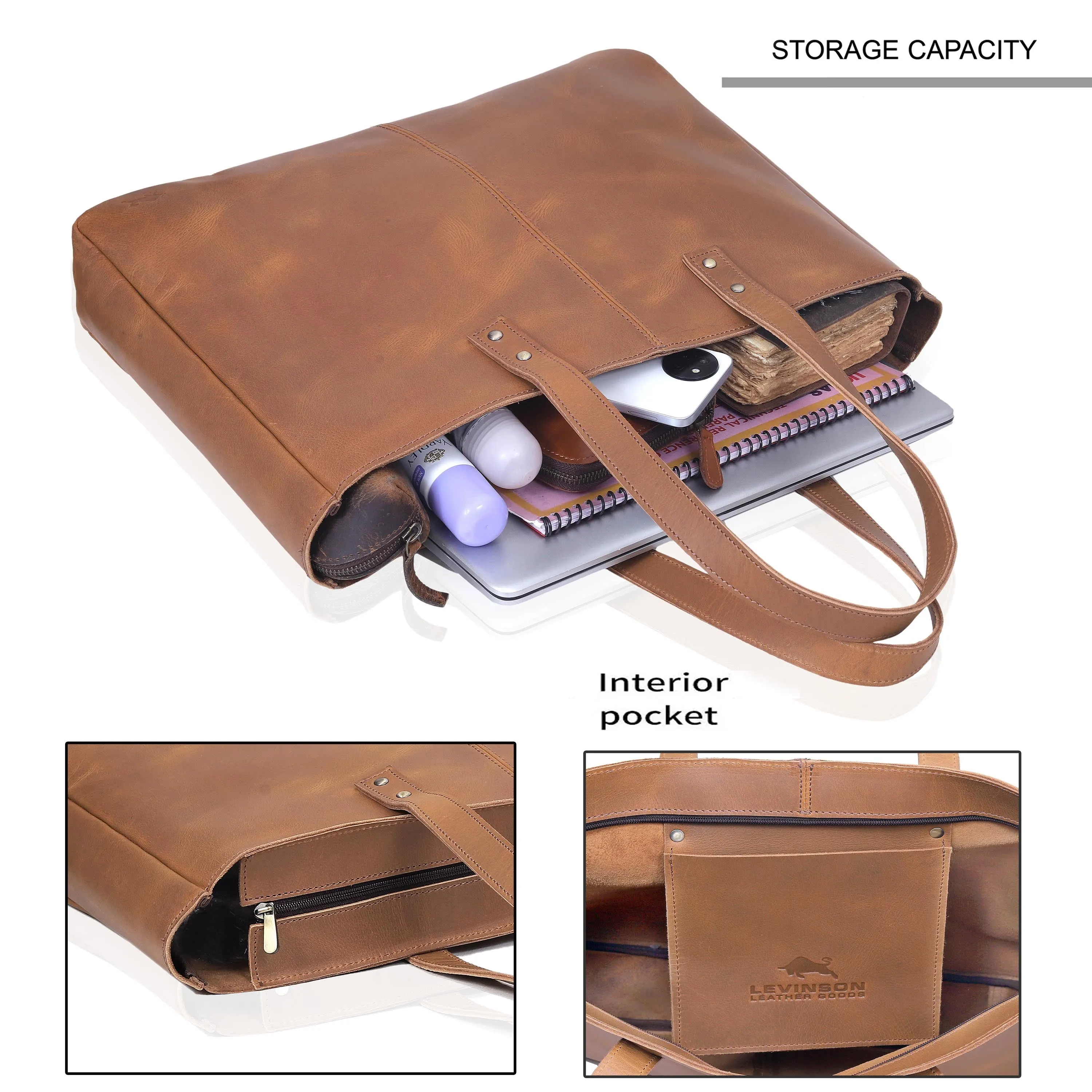 Nora Buffalo Leather Tote Bag