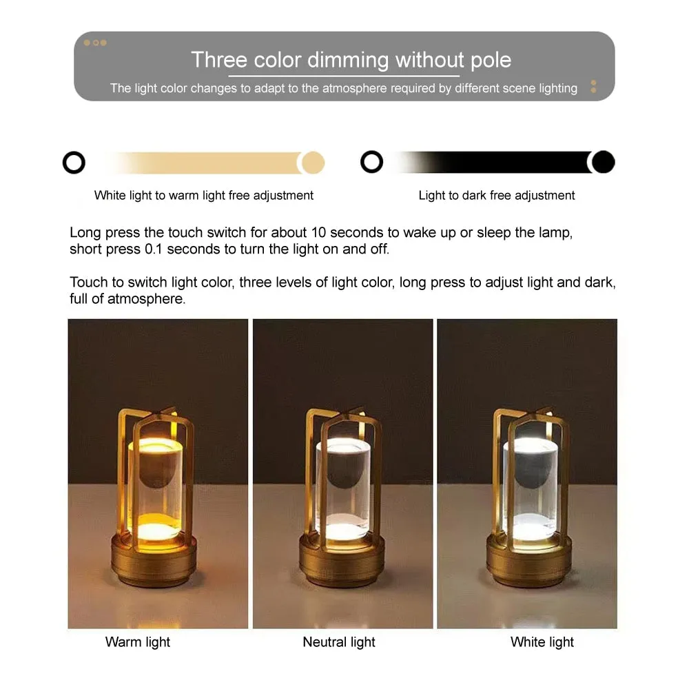 Nordic Crystal Lantern Lamp
