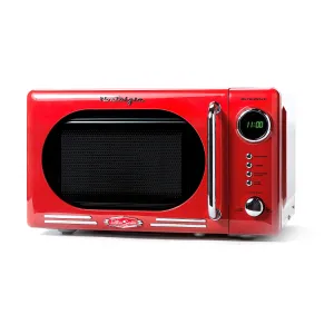 Nostalgia Retro Compact Countertop Microwave Oven 0.7 Cu. Ft.