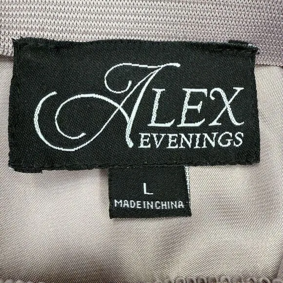 NWOT Alex Evenings Skirt L Layered Satin Tulle Muted Pink Balletcore Midi Tutu‎