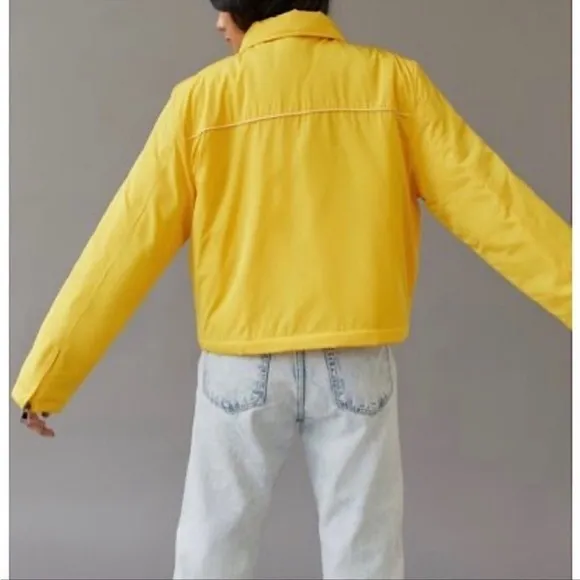 NWT BDG Urban Outfitters Retro Puffer  Jacket Coat  Semi Cropped Yellow Medium