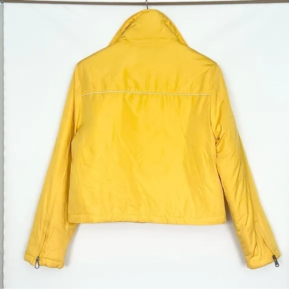 NWT BDG Urban Outfitters Retro Puffer  Jacket Coat  Semi Cropped Yellow Medium