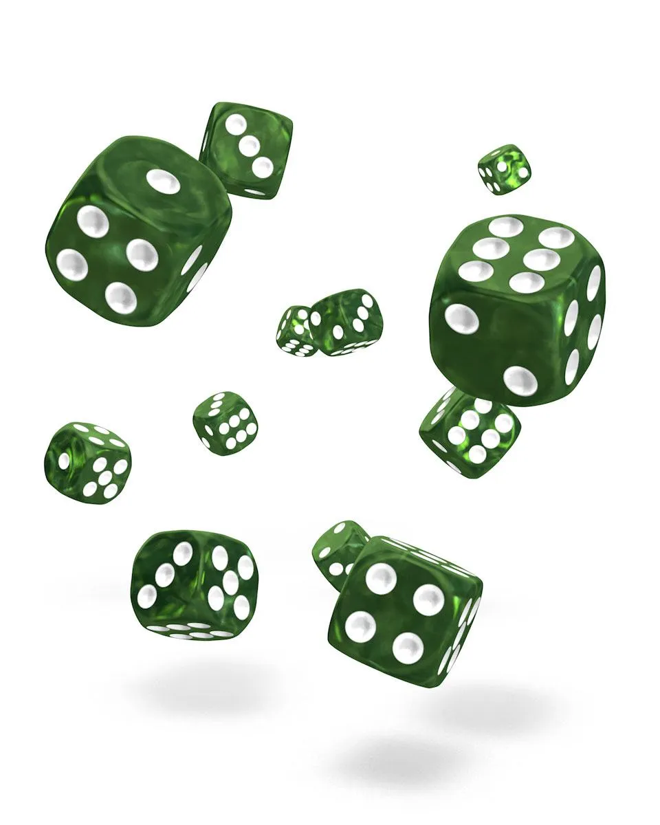 Oakie Doakie Dice D6 Dice 12 mm Marble - Green (36)