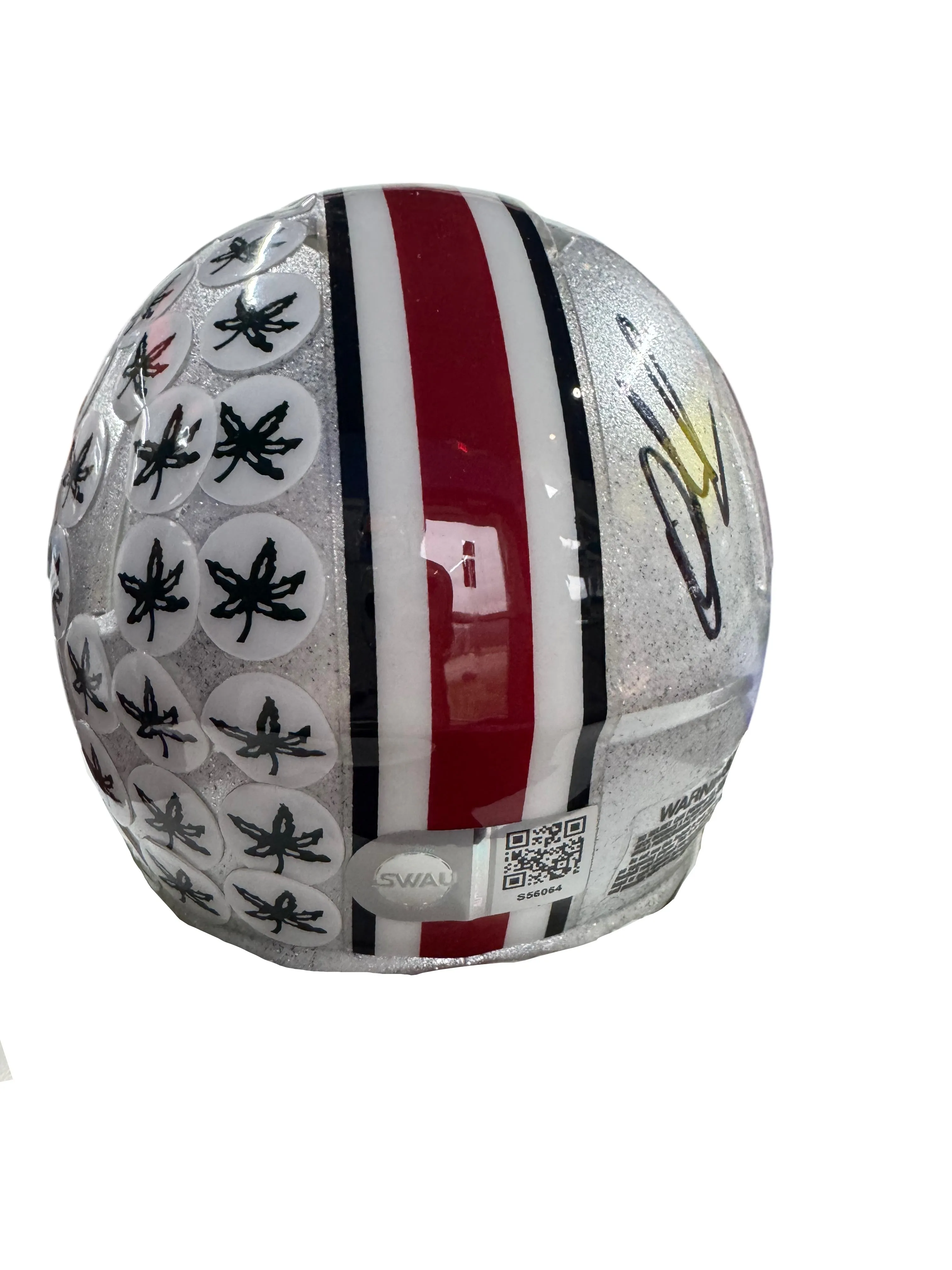 Ohio State Buckeyes Quinshon Judkins Hand Signed Autographed National Championship Mini Helmet Swau COA