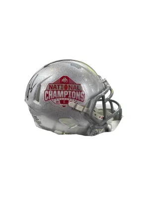 Ohio State Buckeyes Quinshon Judkins Hand Signed Autographed National Championship Mini Helmet Swau COA