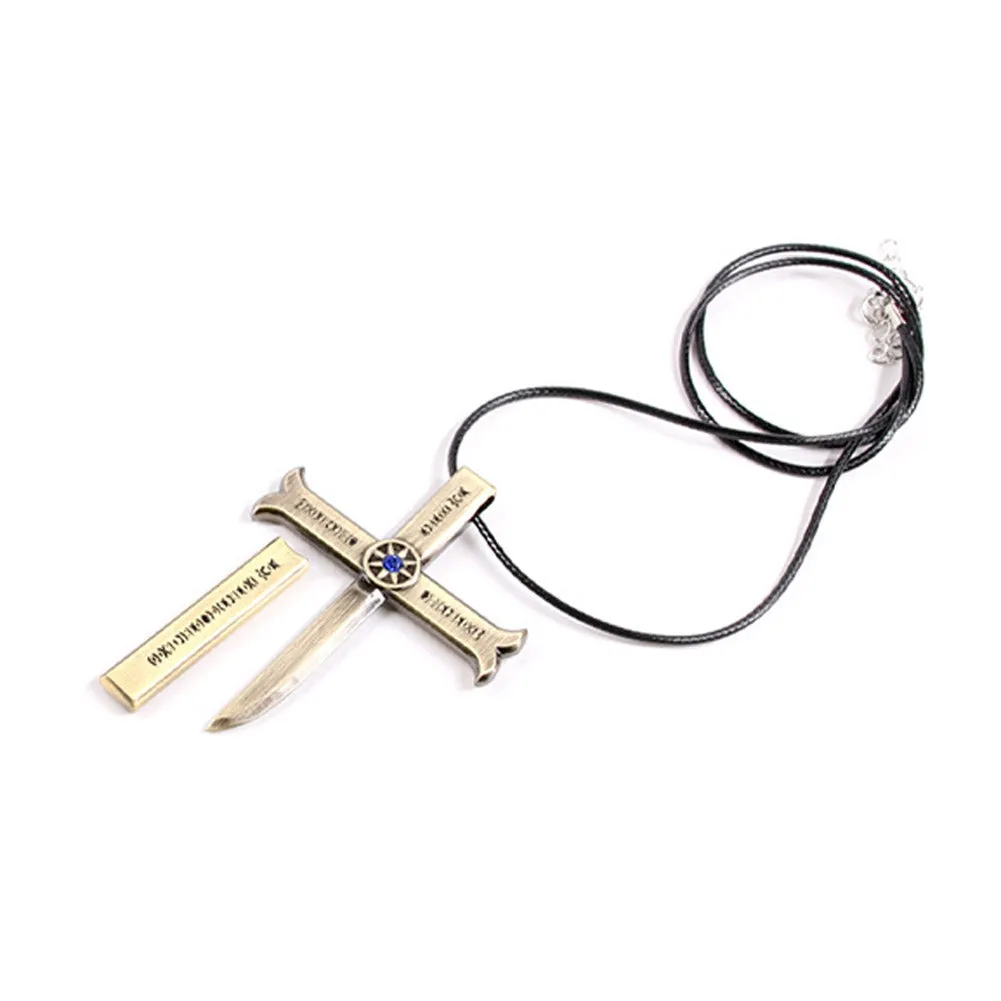 One Piece Dracule Mihawk Anime Character Cosplay Necklace Halloween Carnival Costume Accessories Props