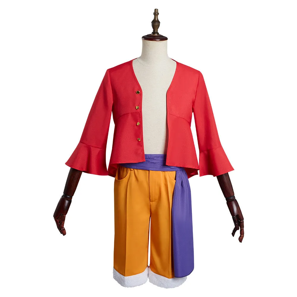 One Piece Monkey D. Luffy Outfits Cosplay Costume Halloween Carnival Suit