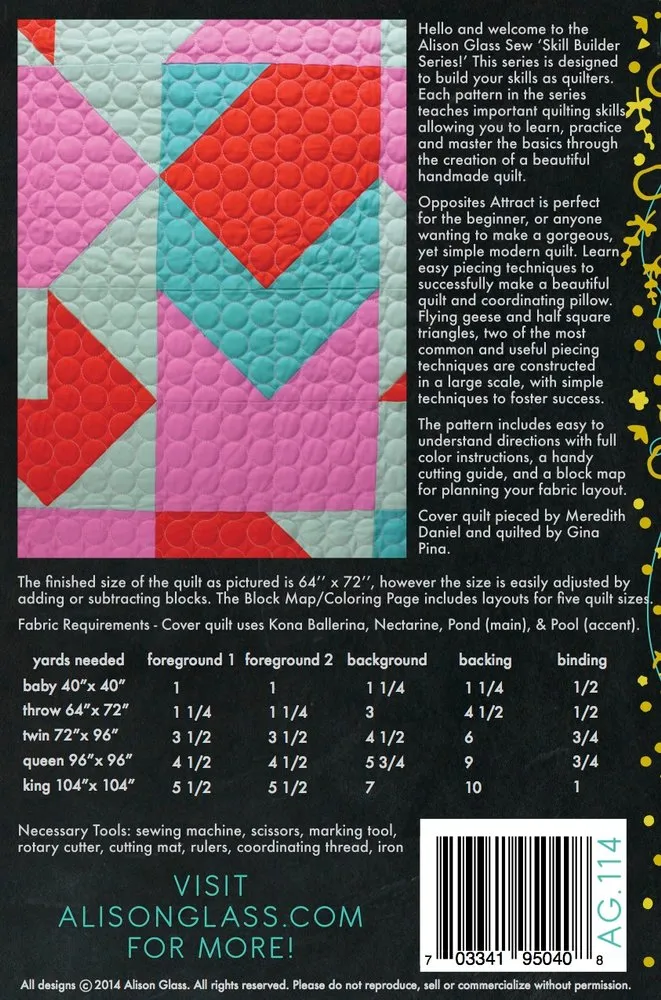 Opposites Attract Quilt Pattern