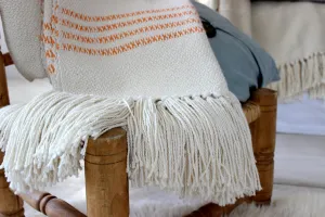 Orange Stripes Woven Throw Blanket