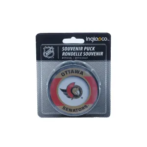 Ottawa Senators Inglasco NHL Retro Logo Hockey Puck