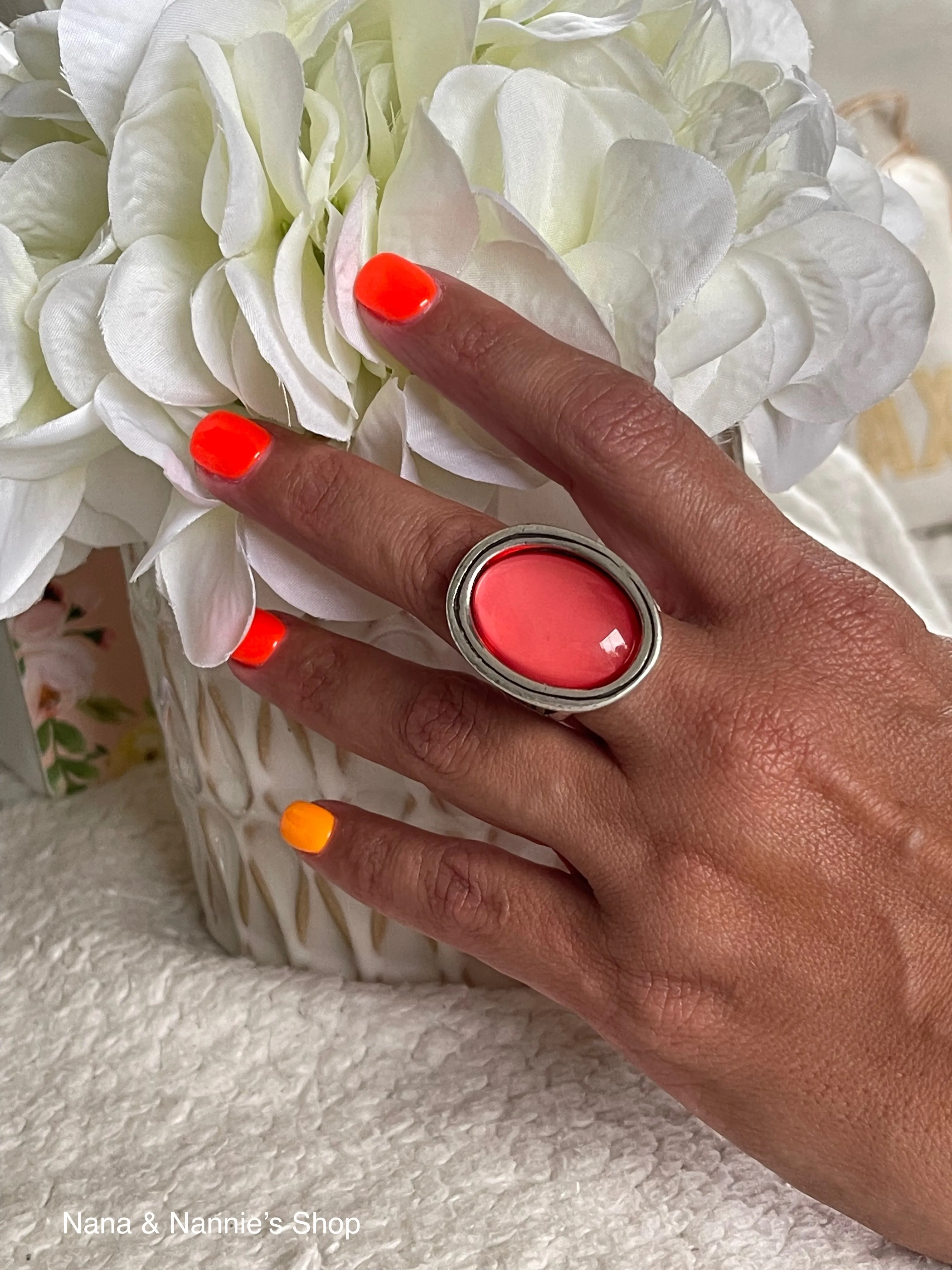Oval ring made by Andrea's Designer