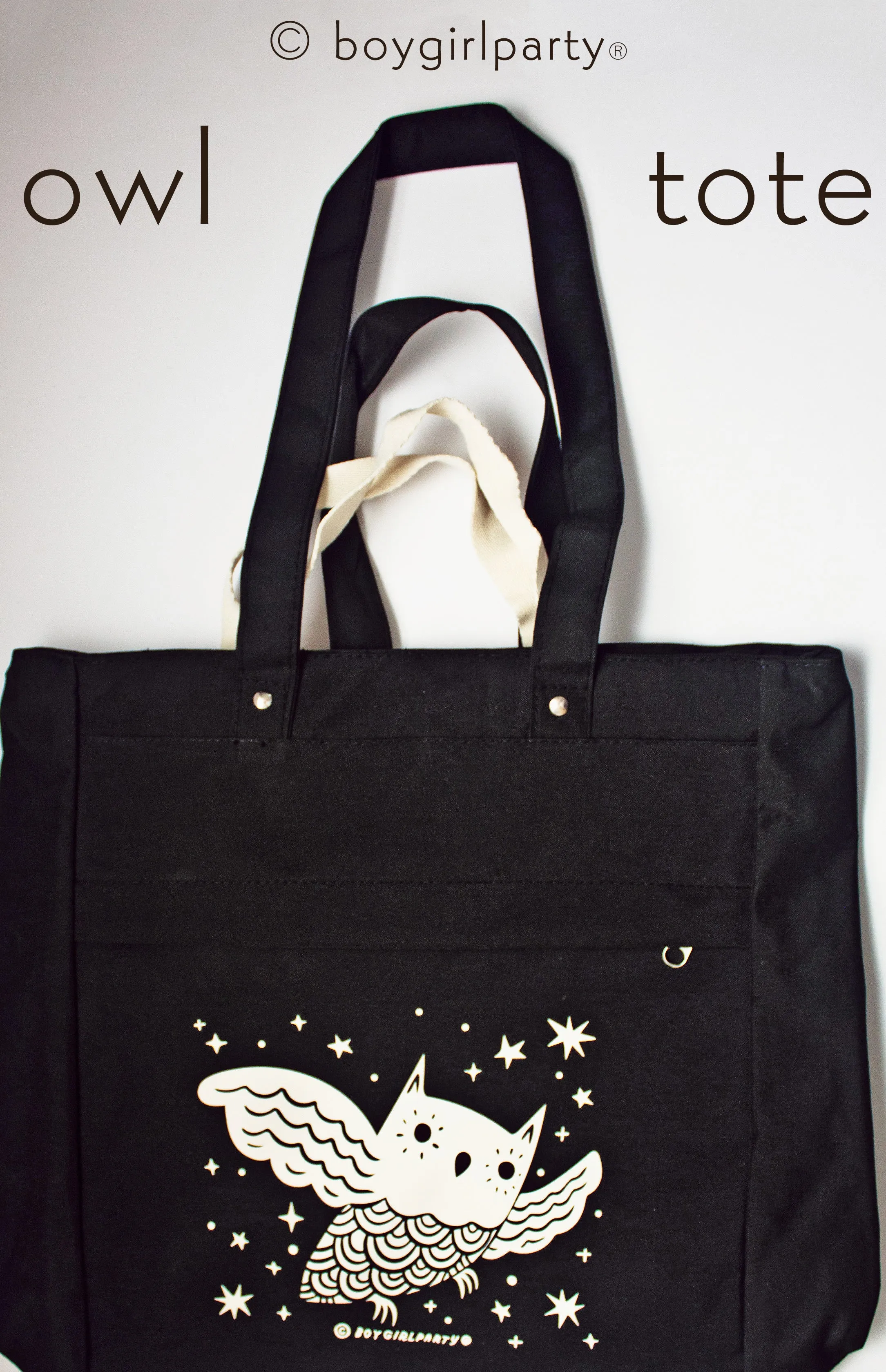 Owl Backpack Tote Bag — Convertible Satchel Bag by boygirlparty