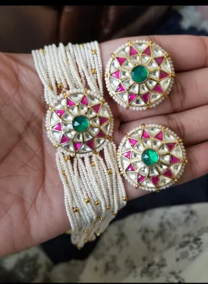 Pachi Kundan Pearl Choker With Gold Plating
