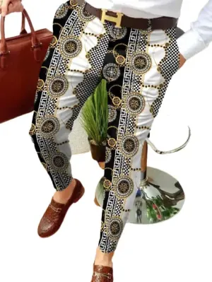 Pantalon chic treillis