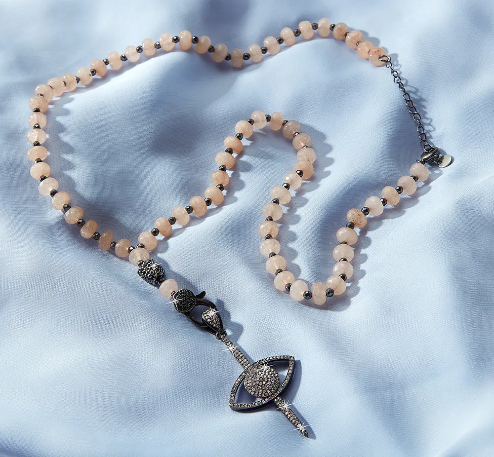 Pave "Evil Eye" Necklace