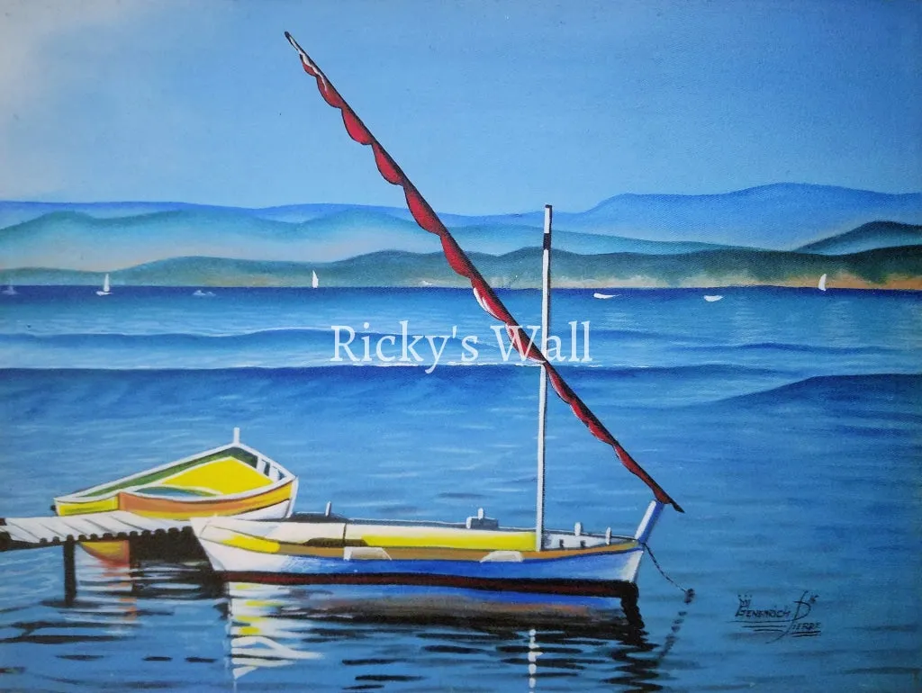 Peaceful Moment at the Lake - PREMIUM - 16 x 12 in. by Genenrich Pierre