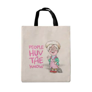 People Huv Tae Know Heavyweight Tote Bag