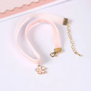 Pink Cat Paw Rope Necklace