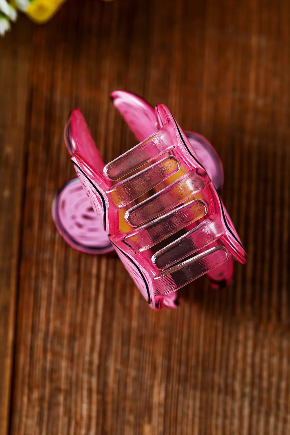 Pink Flower Shape Claw Hairpin