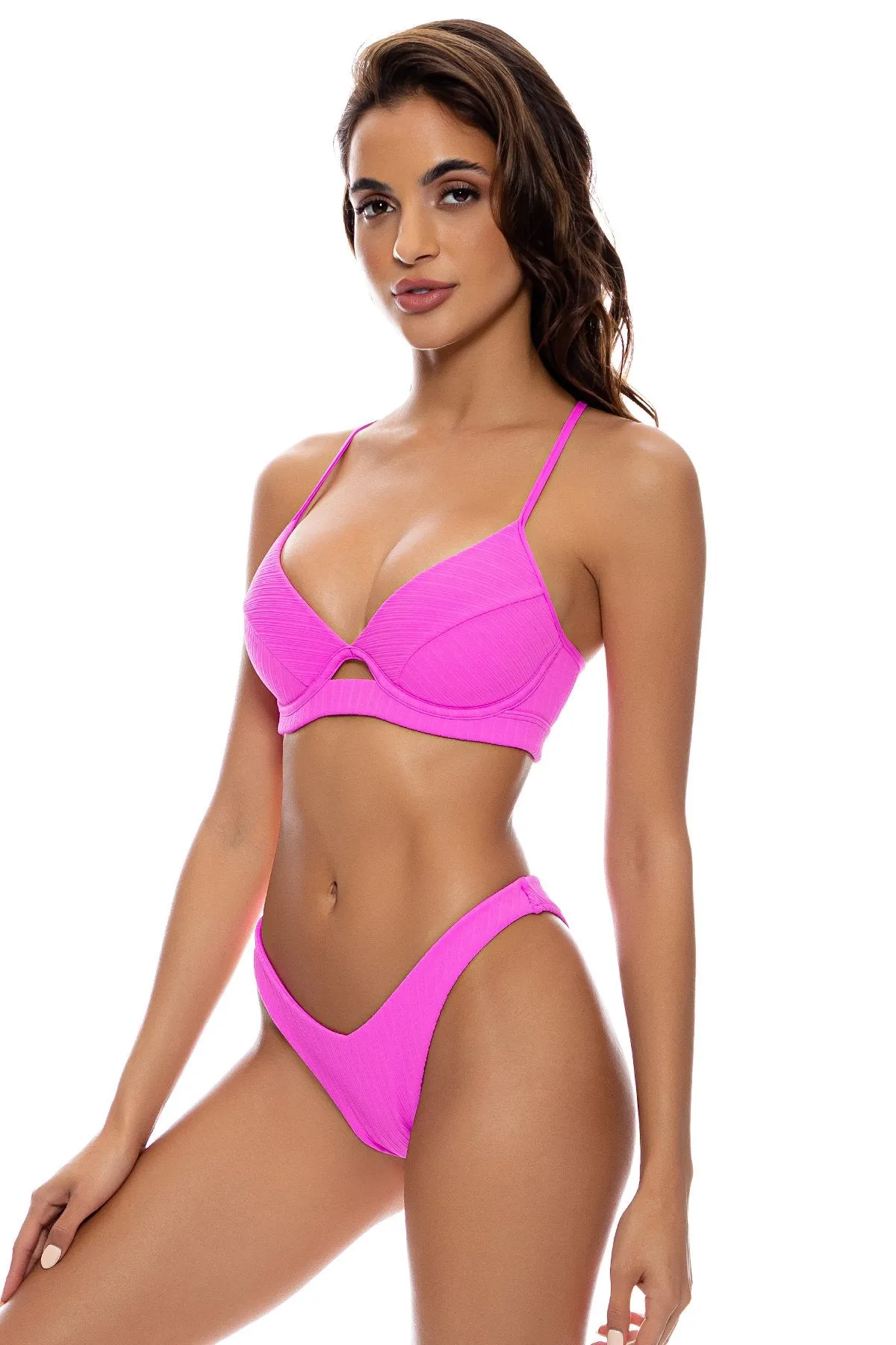 PLAYA VIBES - Underwire Top & High Leg Bottom • Blushin