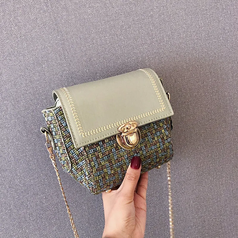 Portable Handbags Port Wind Retro Chain Messenger Bag Foreign Gas Chic Small Square Bag