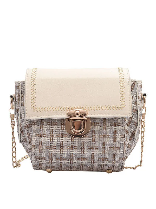 Portable Handbags Port Wind Retro Chain Messenger Bag Foreign Gas Chic Small Square Bag