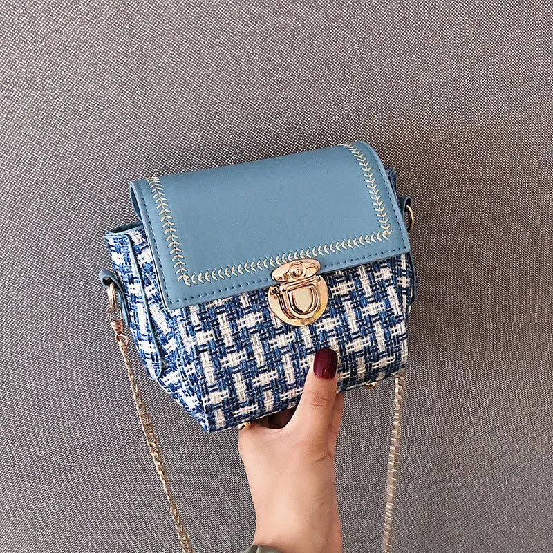 Portable Handbags Port Wind Retro Chain Messenger Bag Foreign Gas Chic Small Square Bag
