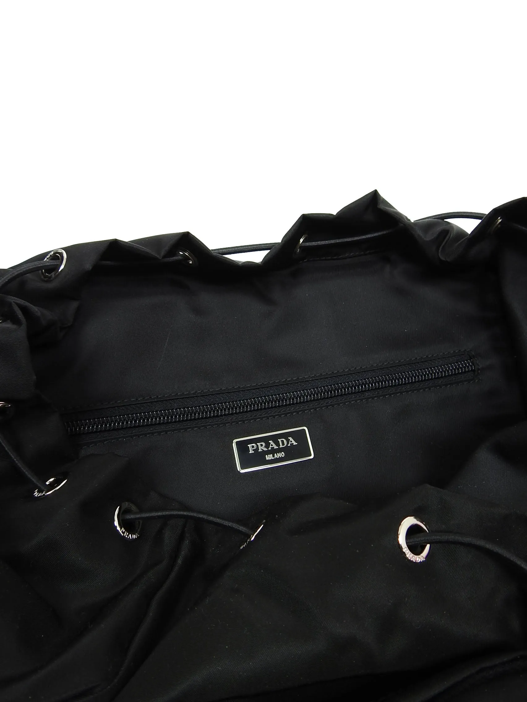 Prada 2015 Black Nylon Tessuto Backpack