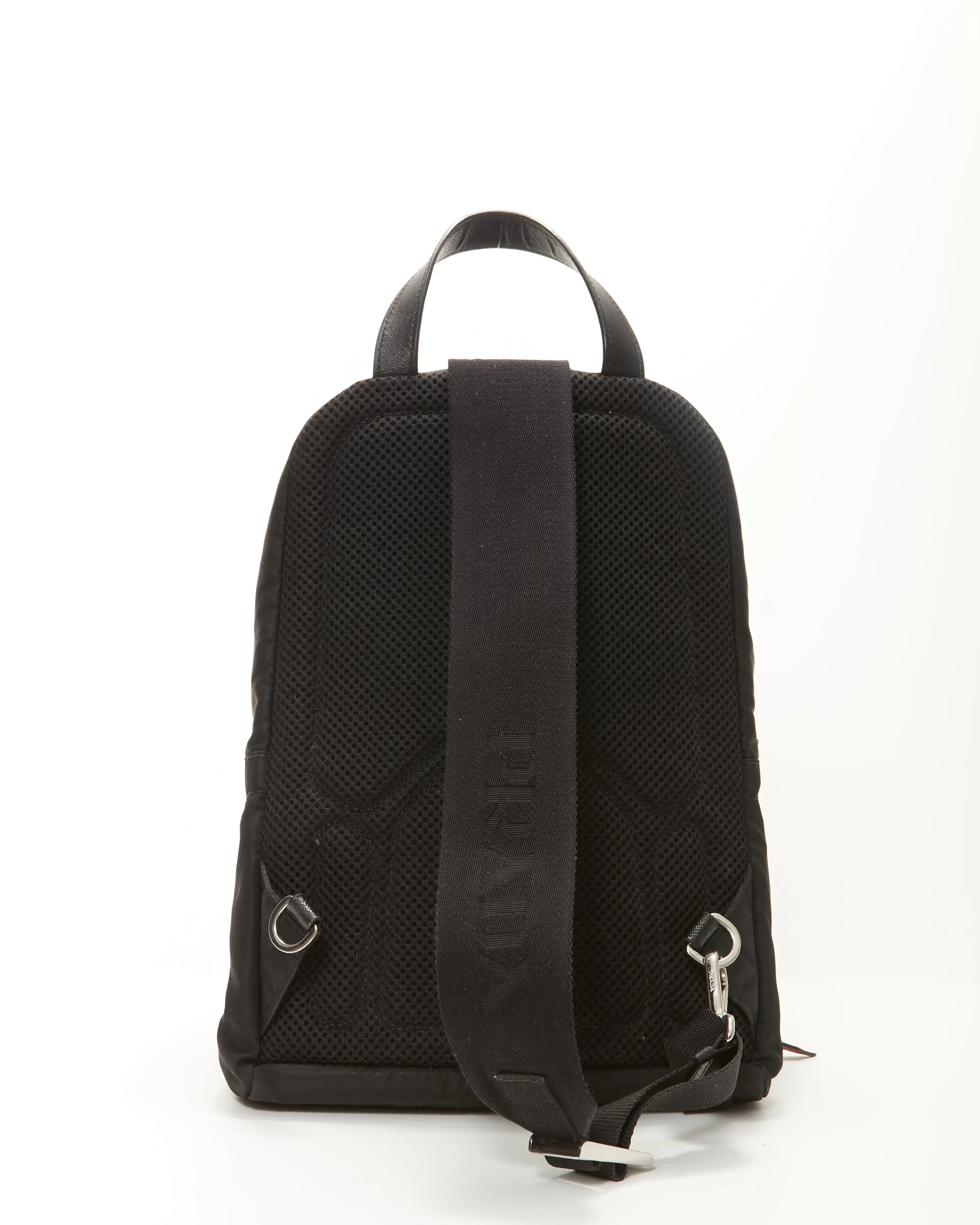 Prada Black Nylon Limited Edition Robot Fluo Sling Backpack