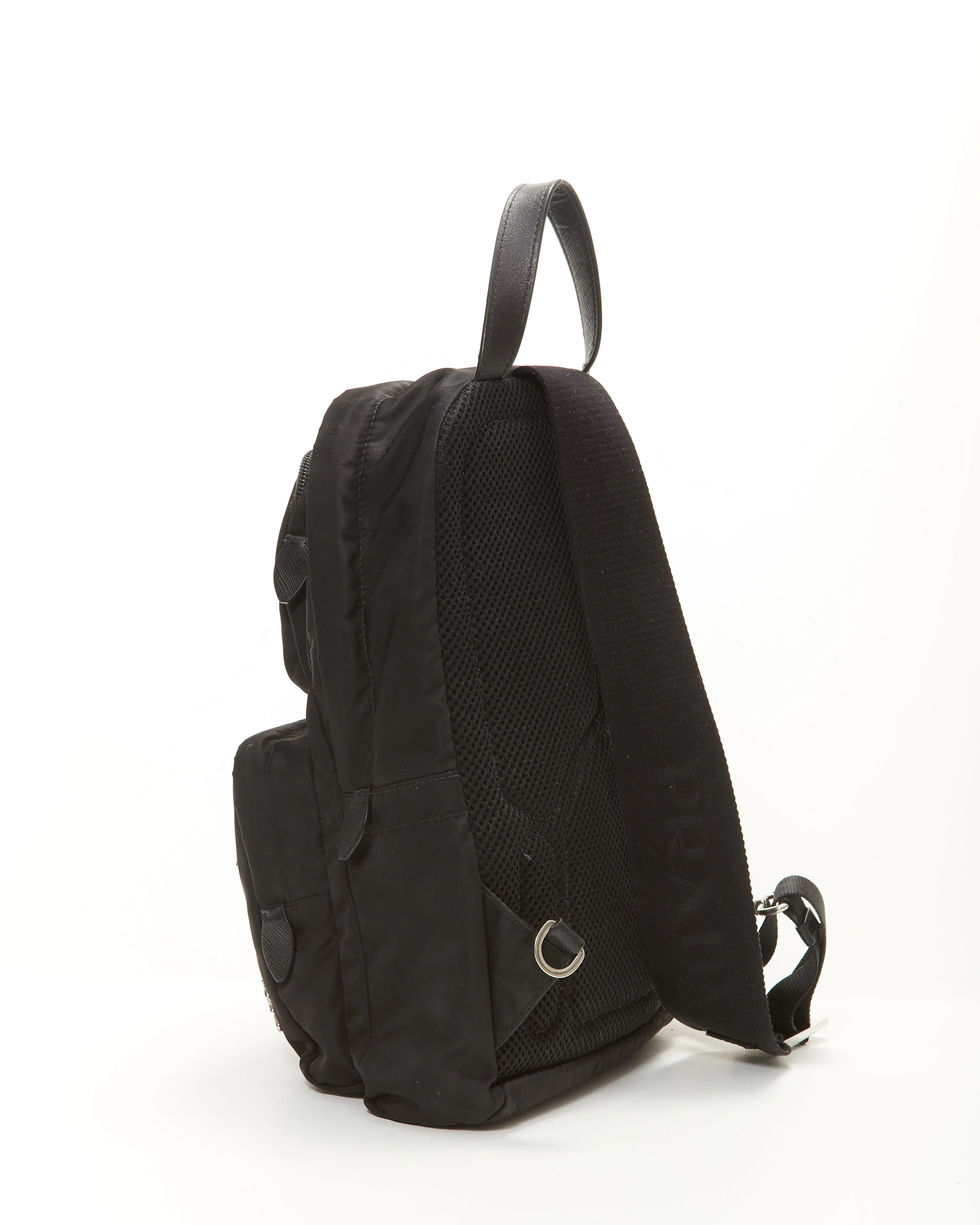 Prada Black Nylon Limited Edition Robot Fluo Sling Backpack