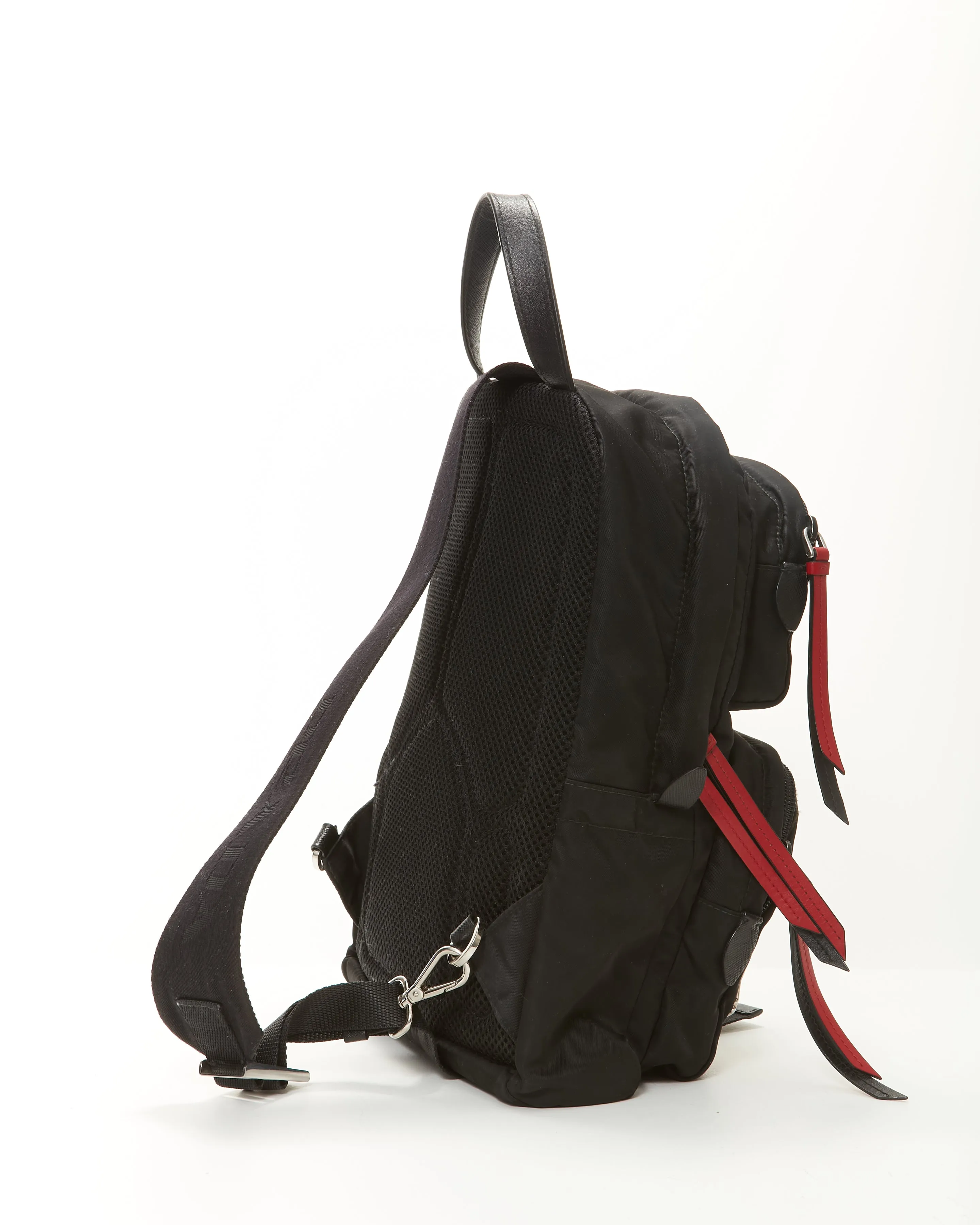 Prada Black Nylon Limited Edition Robot Fluo Sling Backpack