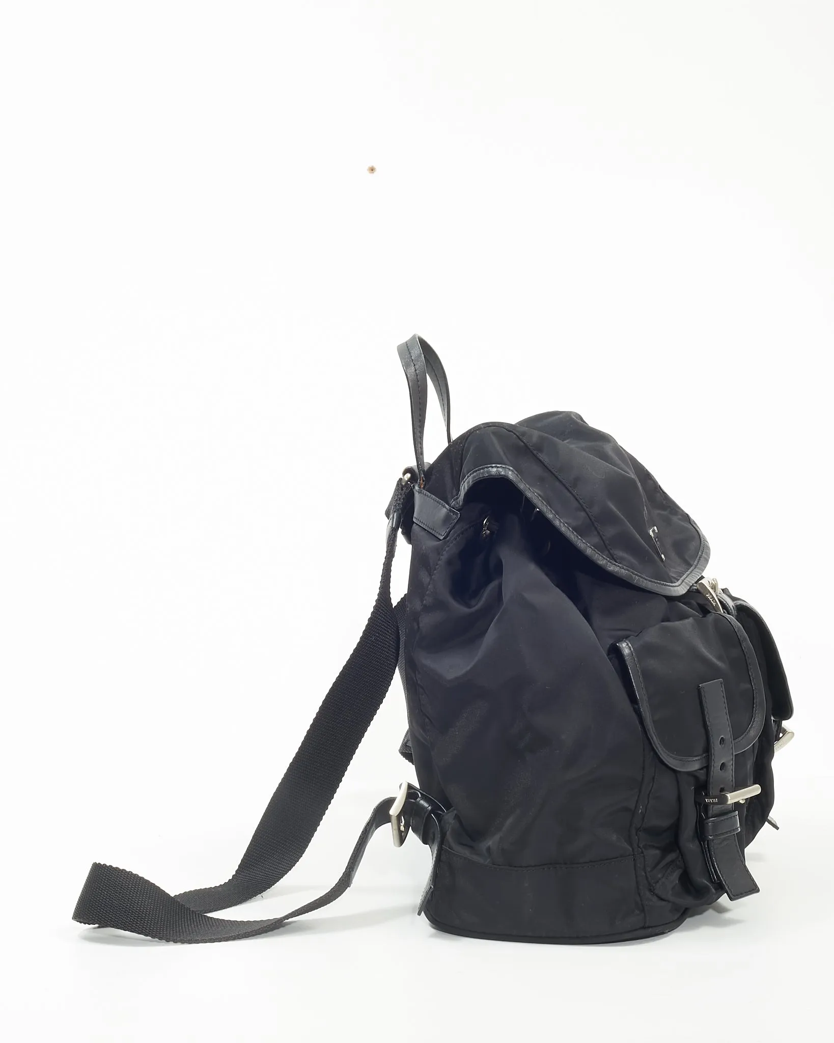 Prada Black Nylon Tessuto Two Pocket BackPack