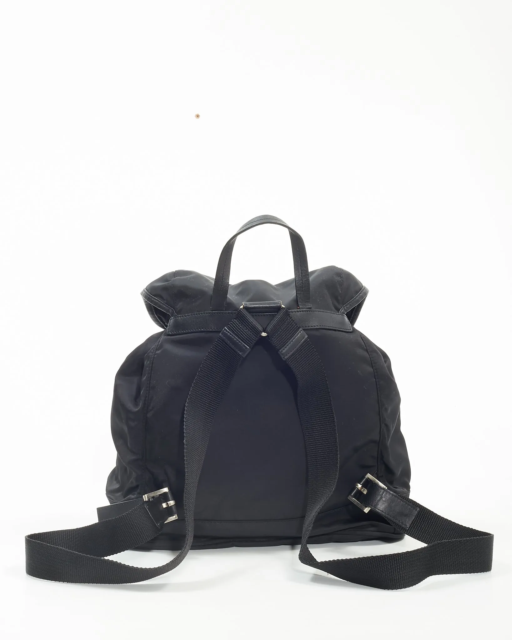 Prada Black Nylon Tessuto Two Pocket BackPack