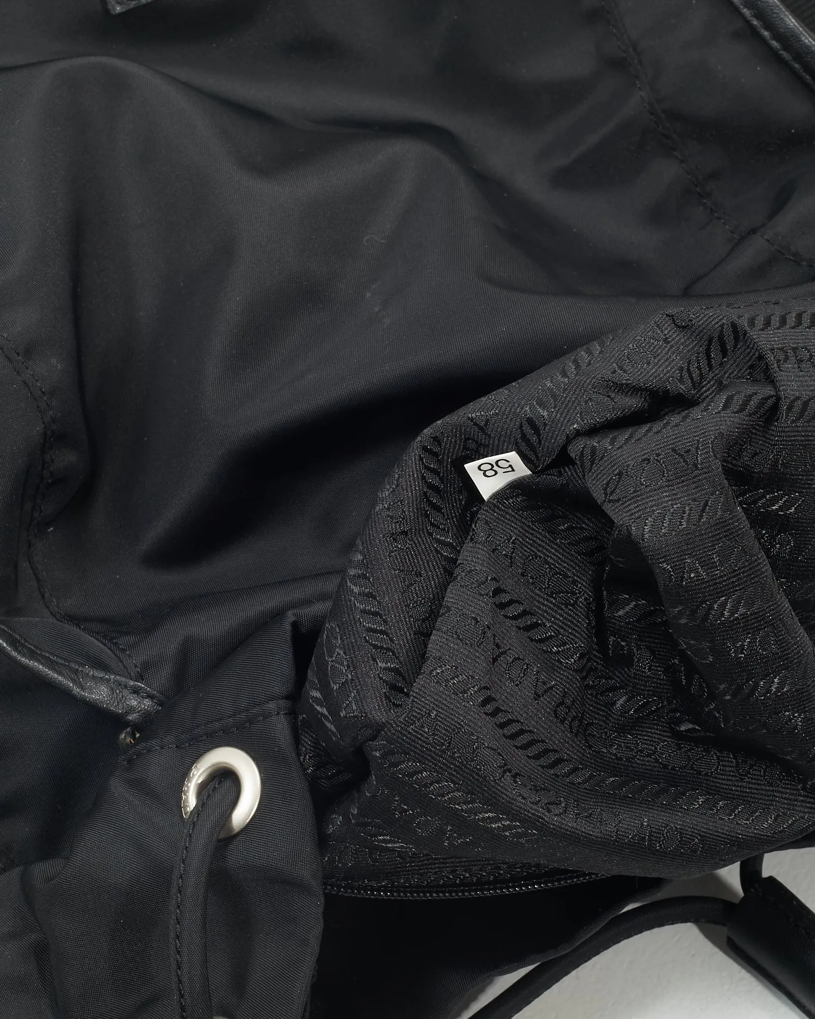 Prada Black Nylon Tessuto Two Pocket BackPack
