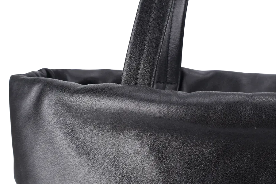 PRADA NYLON TESSUTO TRIANGLE LOGO TOTE BAG (1BG047) BLACK HARDWARE WITH CARD AND DUST COVER